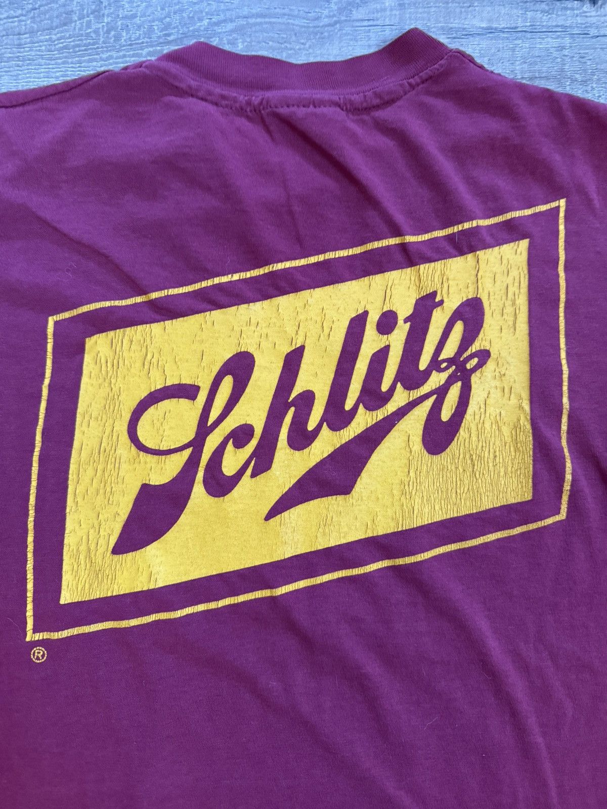 Vintage 1983 Schlitz Brewing T-Shirt Size US M / EU 48-50 / 2 - 6 Thumbnail