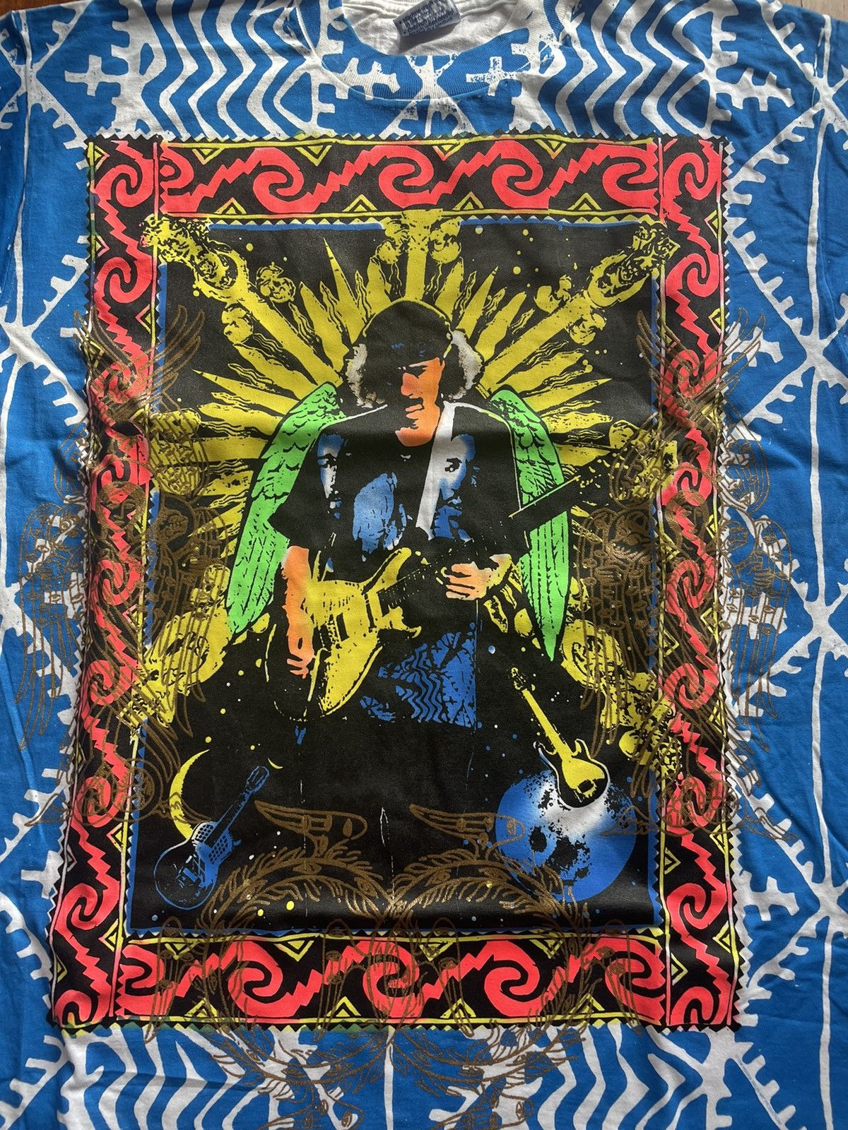 Hanes santana aop all over print rare tshirt Size US XL / EU 56 / 4 - 2 Thumbnail