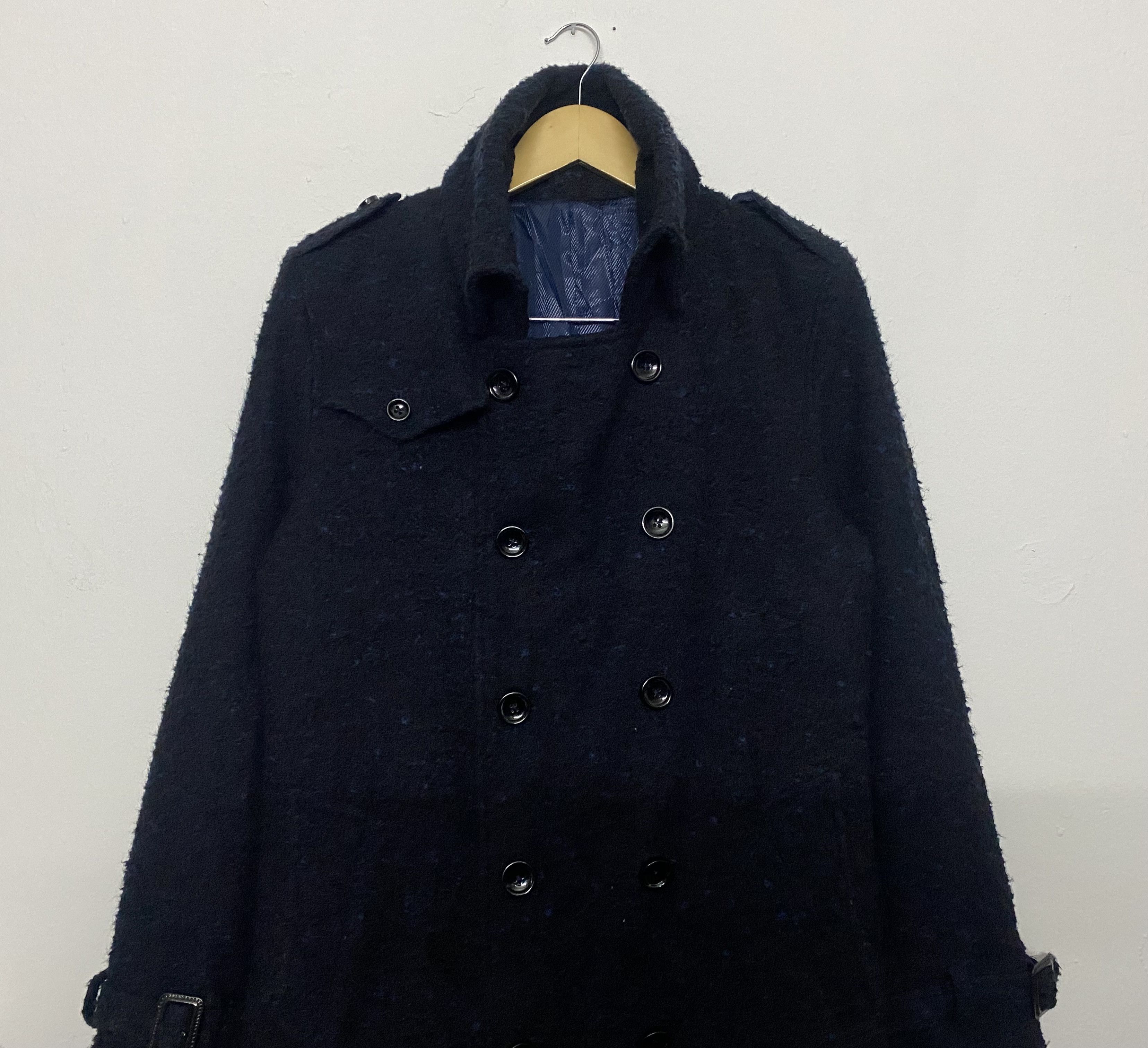 semanticdesign Semantic Design Shaggy Wool Texture Trench Coat / Overcoat Size US L / EU 52-54 / 3 - 4 Thumbnail