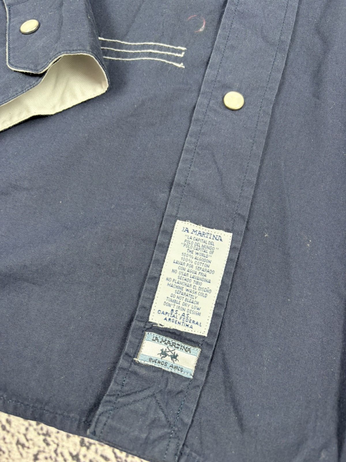 La Martina La Martina Embroidered Polo Shirt Navy Blue Large Size US L / EU 52-54 / 3 - 4 Thumbnail