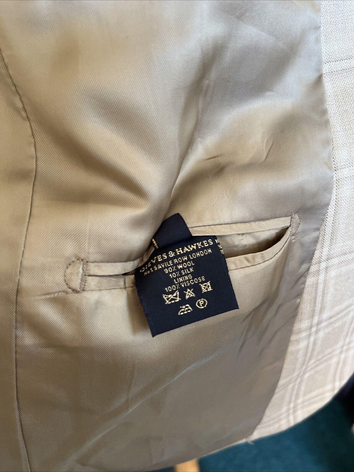 Gieves & Hawkes Gieves & Hawkes beige check blazer Size 40R - 10 Thumbnail