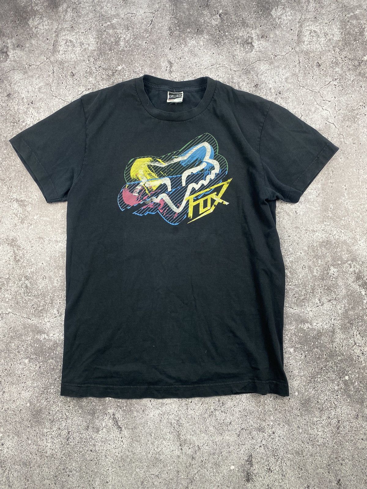 Fox Racing × Vintage Crazy vintage y2k faded black fox racing t-shirt monster Size US M / EU 48-50 / 2 - 1 Thumbnail