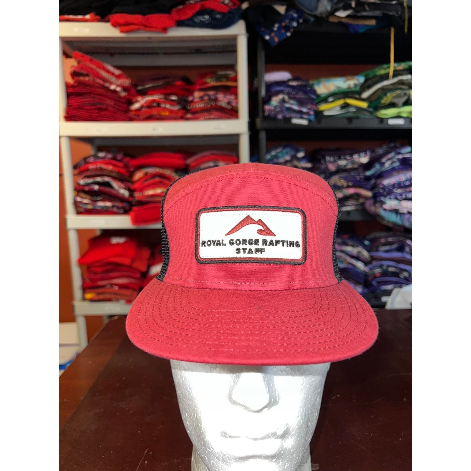 Our Legacy Royal Gorge Hat Staff USA Rafting Red Cap 7 Panel Flat Brim Size ONE SIZE - 1 Thumbnail