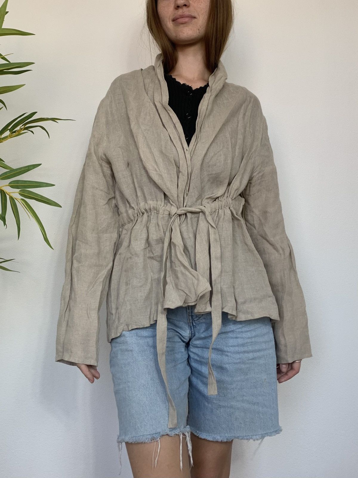 Annette Gortz VINTAGE ANNETTE GORTZ AVANT GARDE FLAX CARDIGAN Size M / US 6-8 / IT 42-44 - 2 Thumbnail