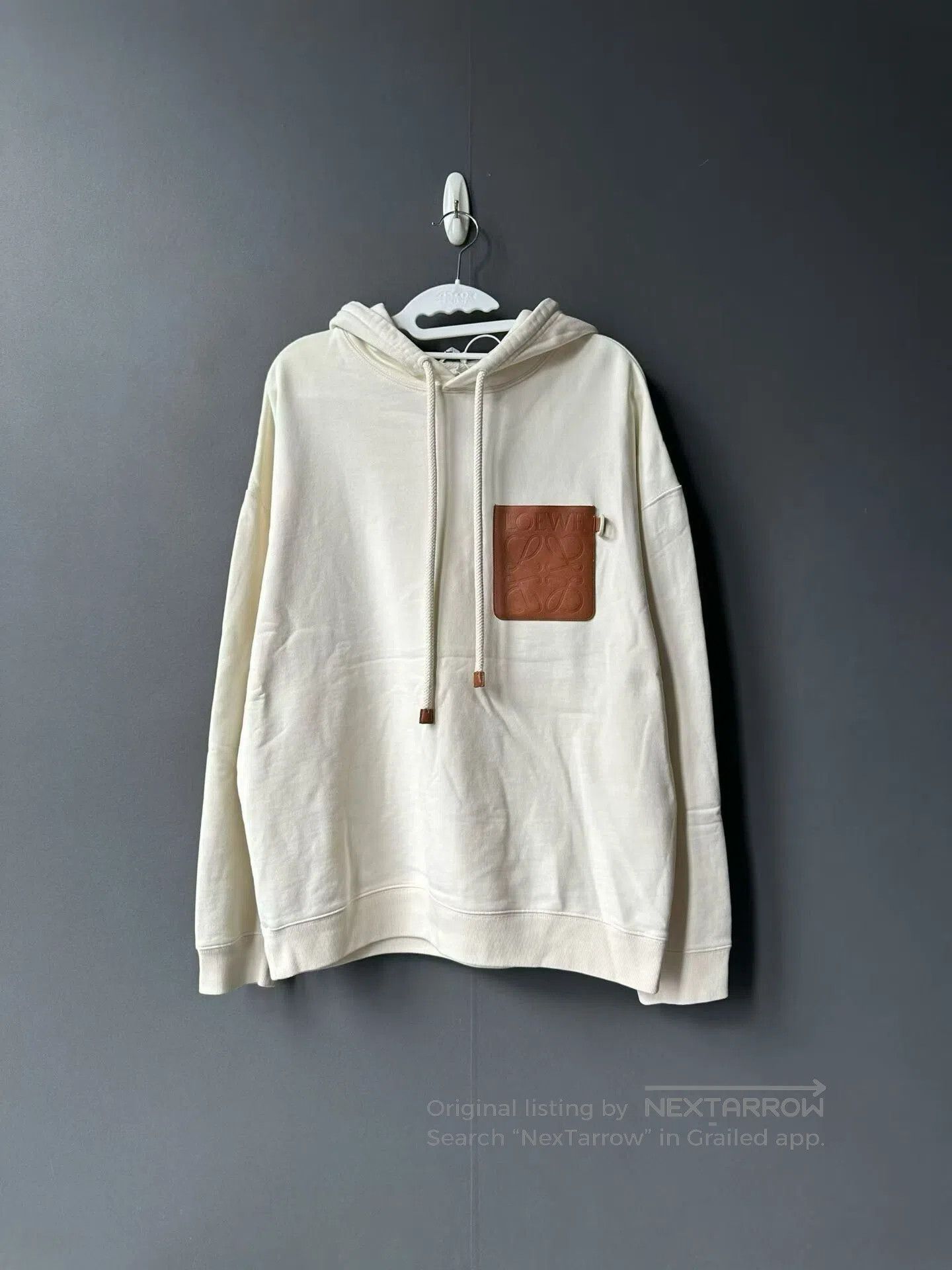 Loewe Loewe White Leather Patch Hoodie. Size US M / EU 48-50 / 2 - 1 Thumbnail