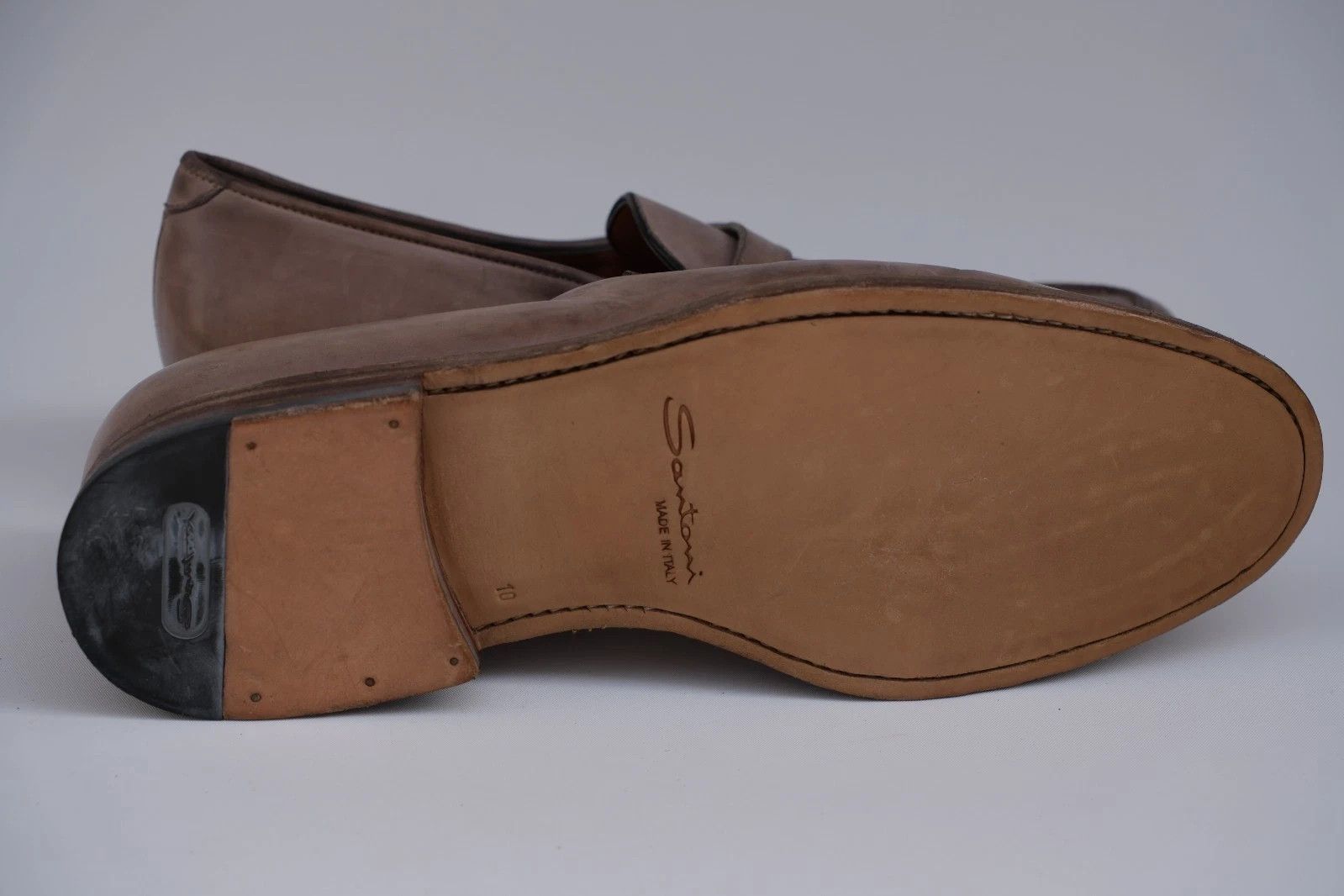 Santoni NEW Santoni Leather Loafers Shoes Brown EU 44 UK 10 US 11 Size US 11 / EU 44 - 4 Thumbnail