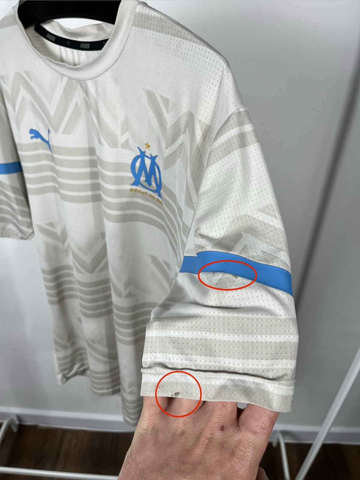 Puma Puma Olympique Marseille DryCell Jersey Beige Blue Size L Size US L / EU 52-54 / 3 - 5 Thumbnail
