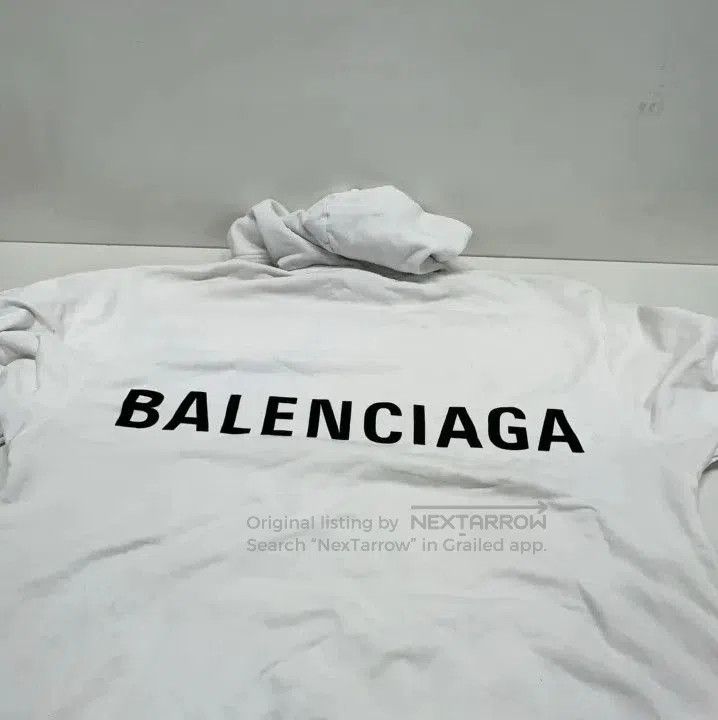 Balenciaga Balenciaga White Logo Hoodie for Men. Size US S / EU 44-46 / 1 - 5 Thumbnail
