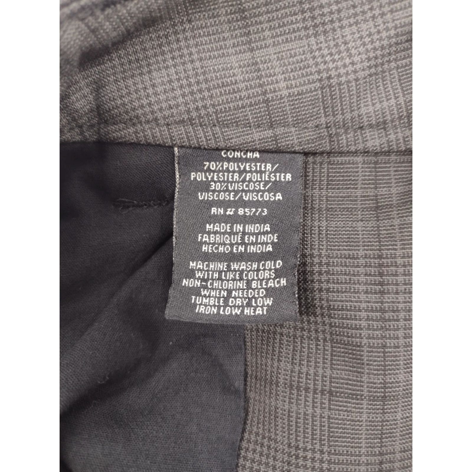 O'Neill O'Neill Chino Shorts Mens 34 Black/Grey Plaid 11" Flat Front Relaxed Fit #2670 Size US 34 / EU 50 - 7 Thumbnail