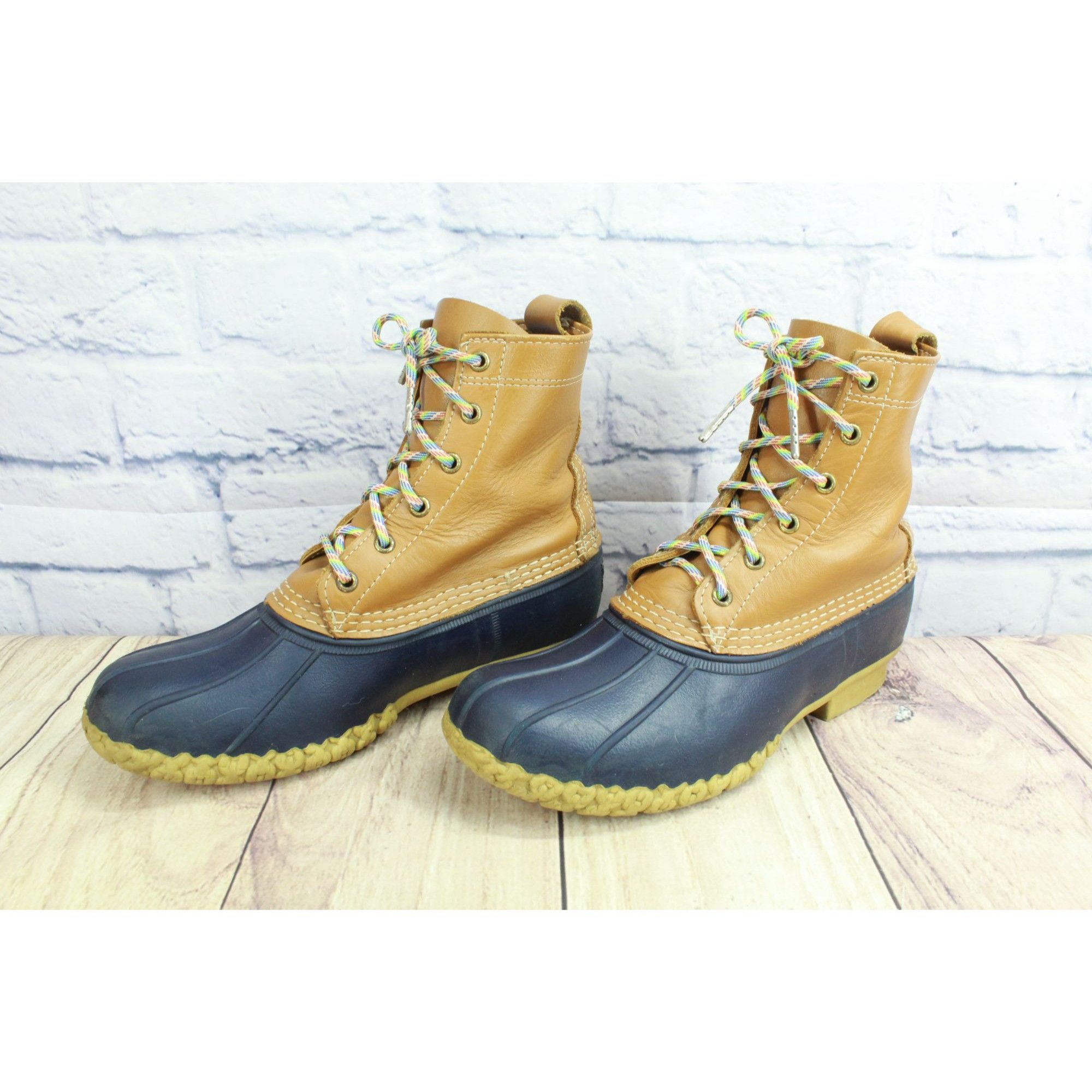 L.L. Bean × Leather LL Bean Women's Leather Unlined Ankle Duck Boots Size 9 M Size US 9 / IT 39 - 2 Thumbnail