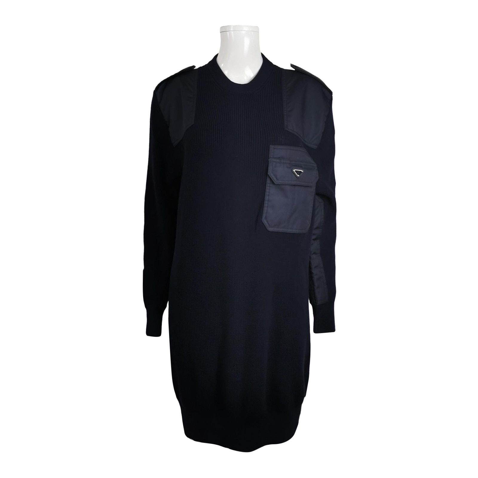 Prada Prada Logo Patch Knit Sweater Dress Size 40 Size S / US 4 / IT 40 - 1 Thumbnail