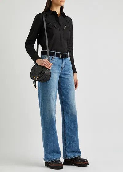 Chloe o1y0825 Lace Shirt in Black Size L / US 10 / IT 46 - 4 Thumbnail