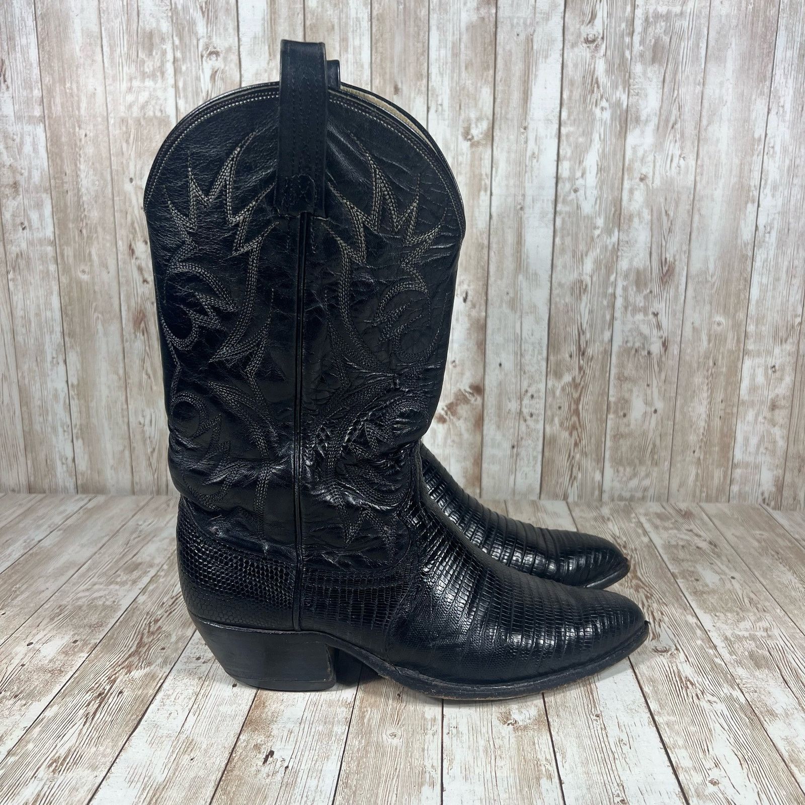 Tony Lama tony lama vintage lizard skin leather cowboy boots Mens 10 Size US 10 / EU 43 - 1 Thumbnail