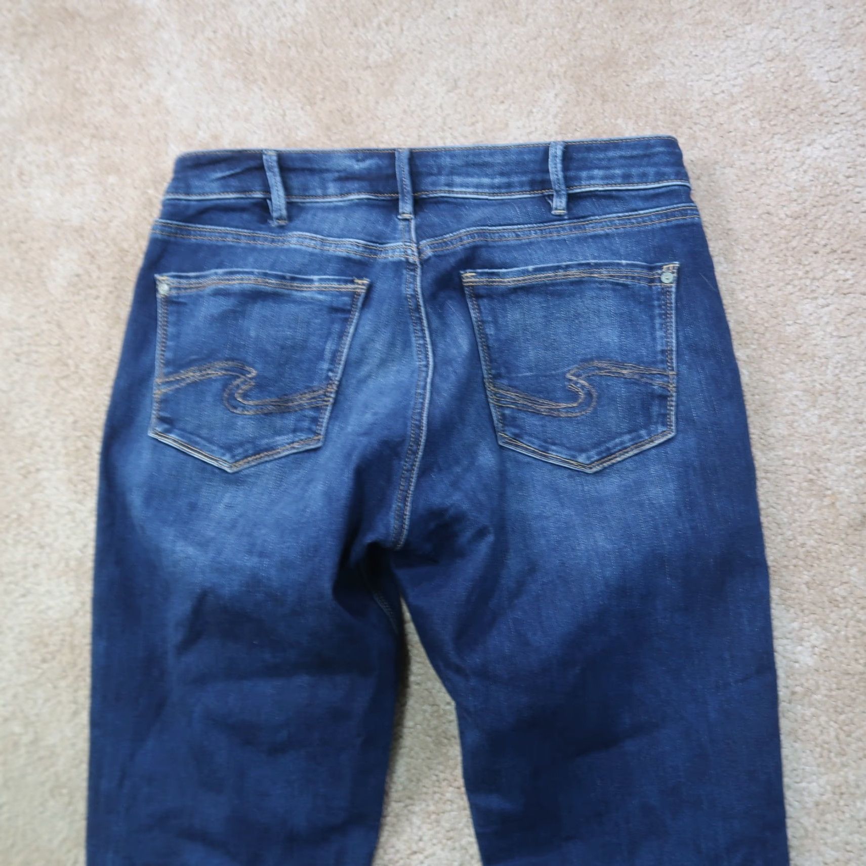 Silver Jeans Co. Silver Jeans Women's Jeans Bootcut Slim 30x31 Blue Denim Stretch Regular 5-Pocket Size 30" / US 8 / IT 44 - 6 Thumbnail