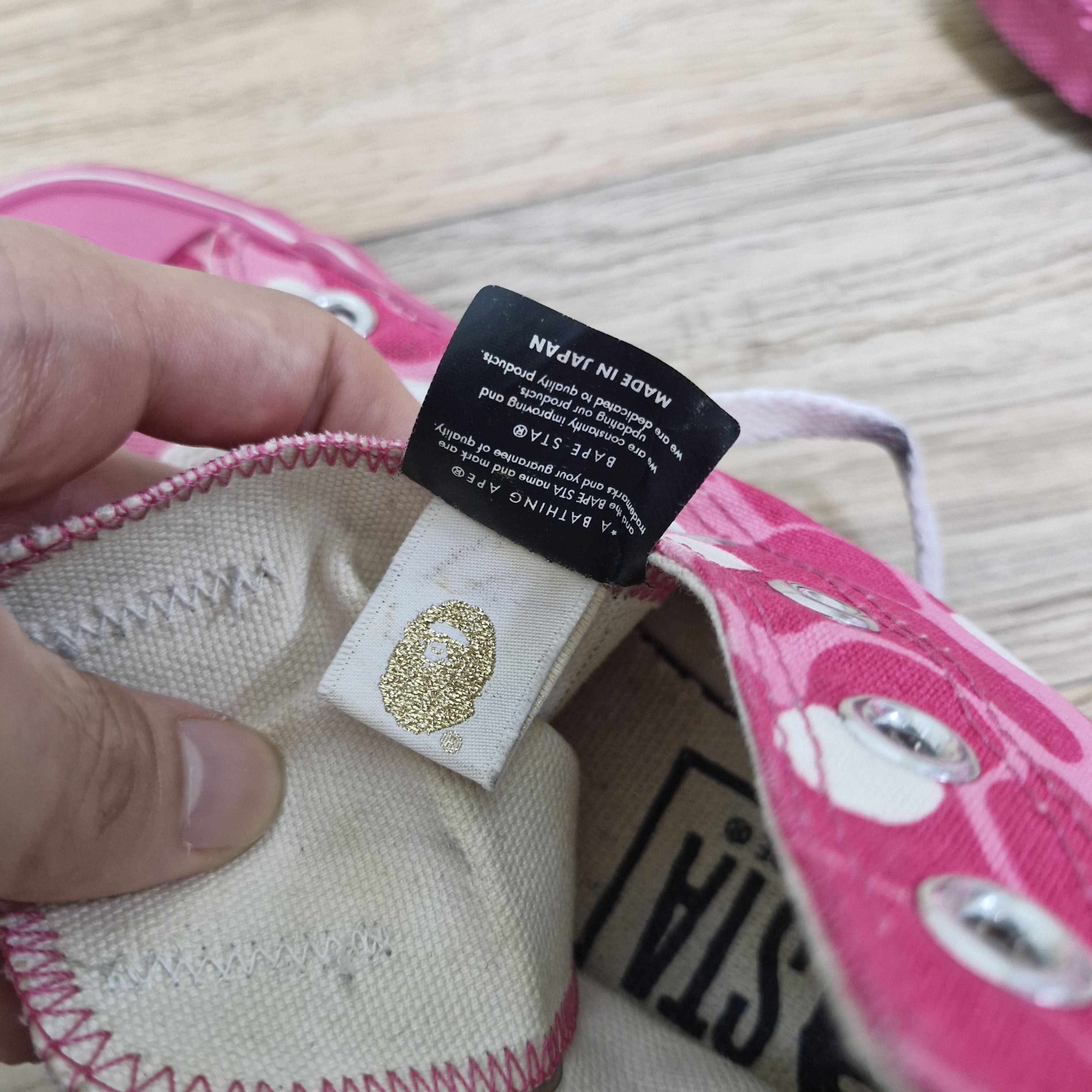 Bape BAPE BAPESTA Converse Polka Dot Pink Camo High Sneakers Size US 5 / EU 37 - 11 Thumbnail