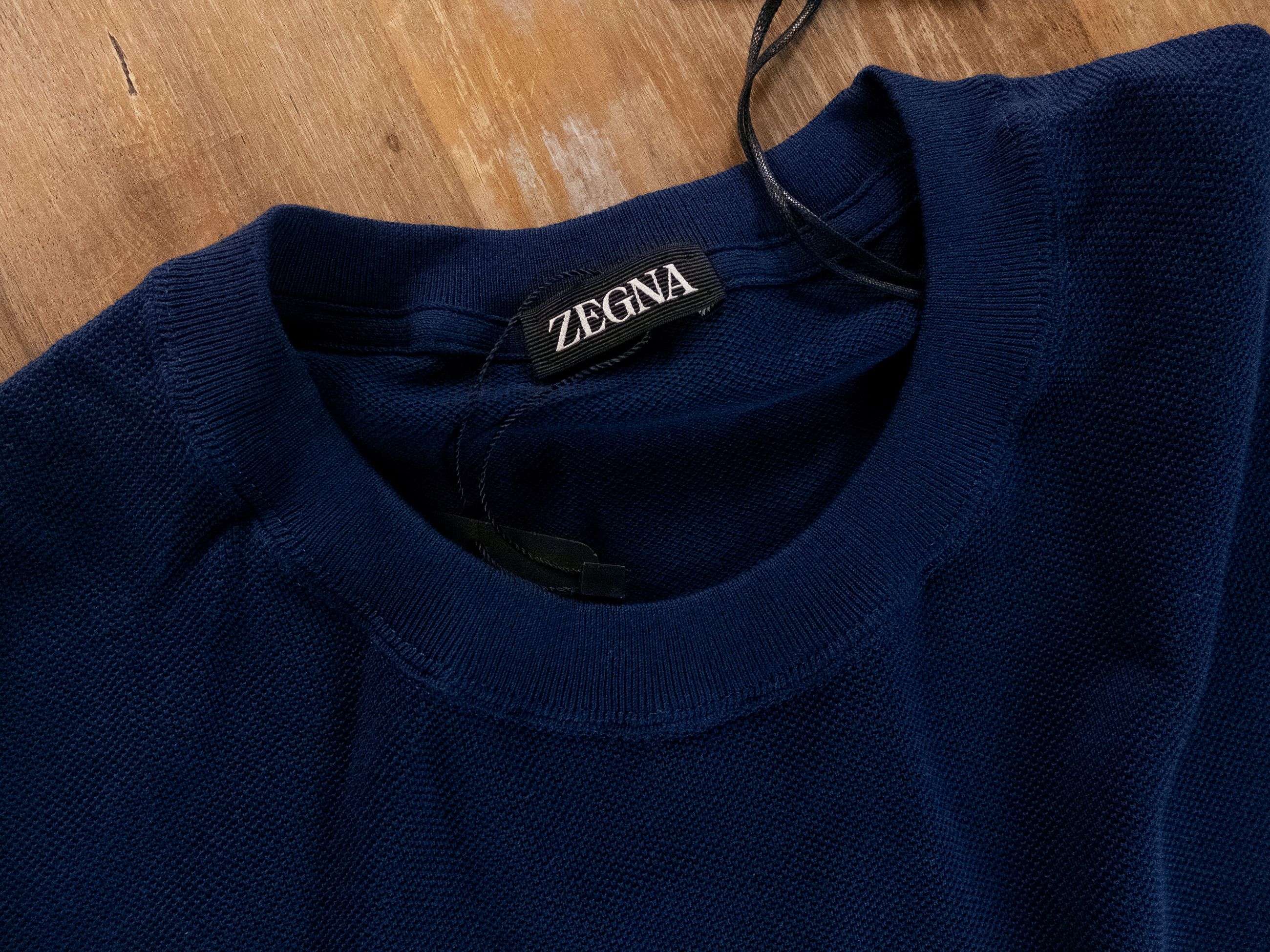 Ermenegildo Zegna ZEGNA blue knit classic cotton t-shirt Size 52 IT / Large Size US L / EU 52-54 / 3 - 6 Thumbnail