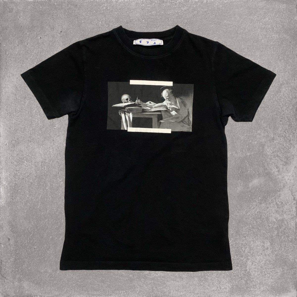 Off White Small Caravaggio Painting Black Tee Virgil Abloh