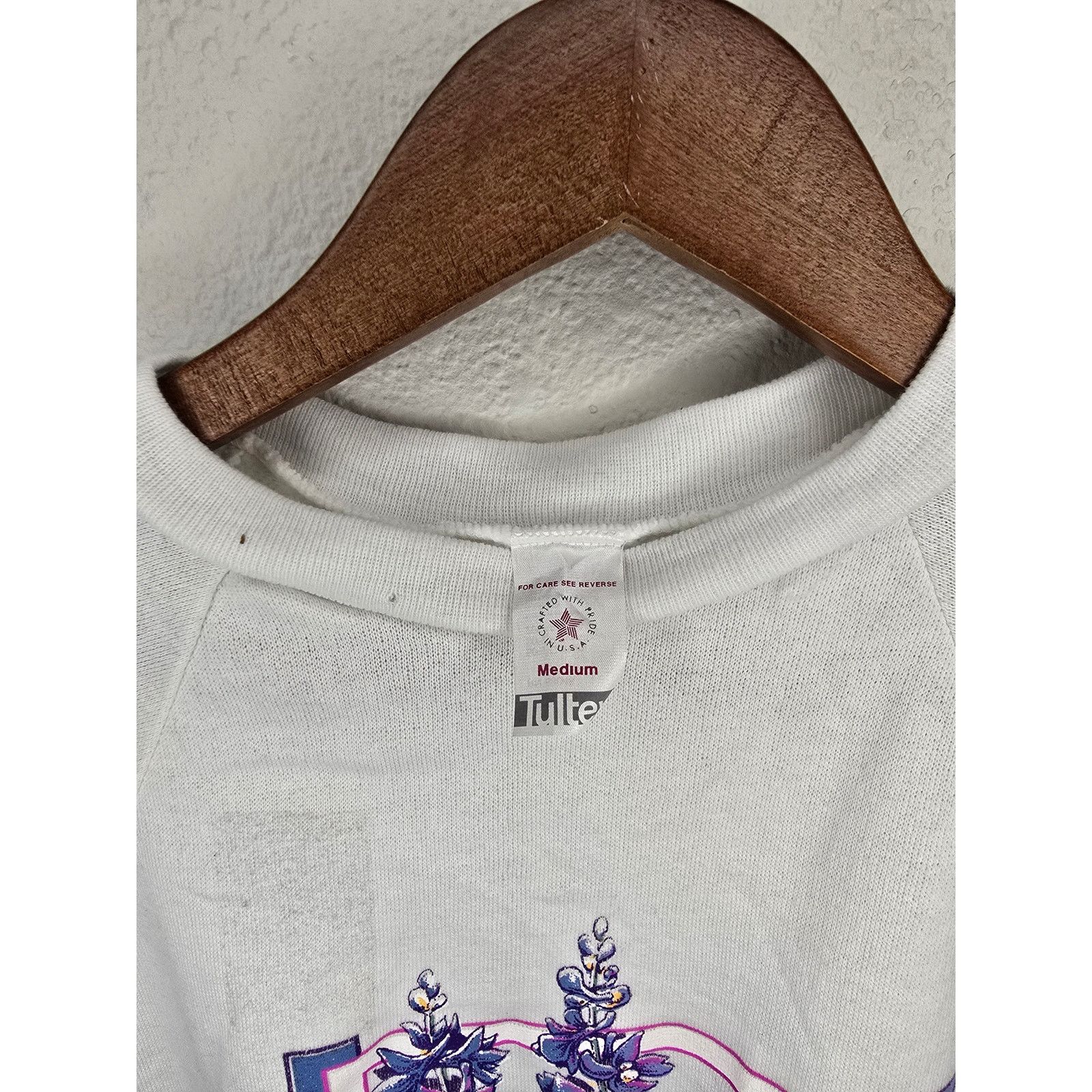 Tultex × Vintage Vintage Yellowstone Sleeper Sweater White Sweatshirt M Size M / US 6-8 / IT 42-44 - 7 Thumbnail