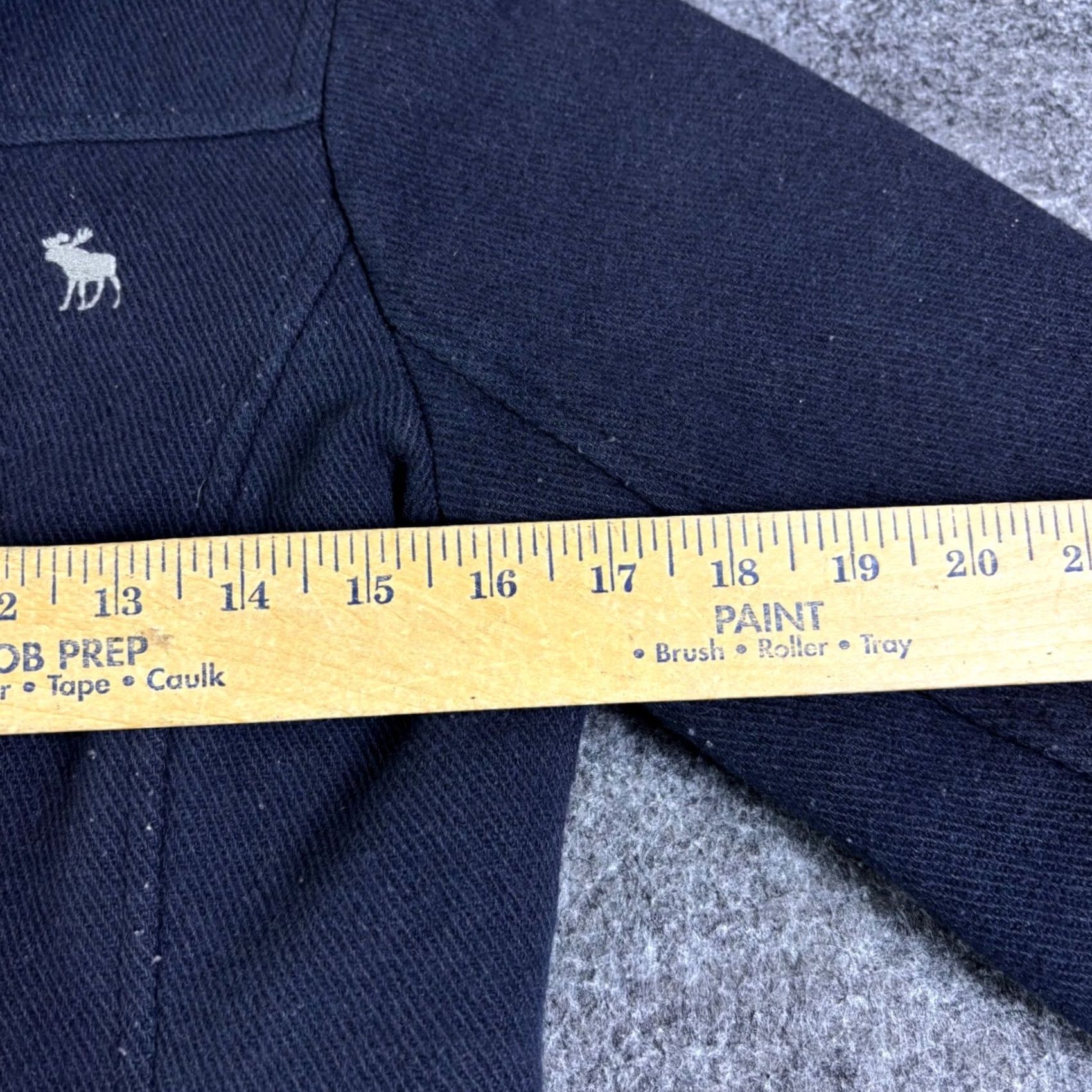 Abercrombie & Fitch Abercrombie & Fitch Womens Short Duffle Coat Hooded Navy Blue Wool Blend Toggle Zipper Coat 90s Size S / US 4 / IT 40 - 3 Thumbnail