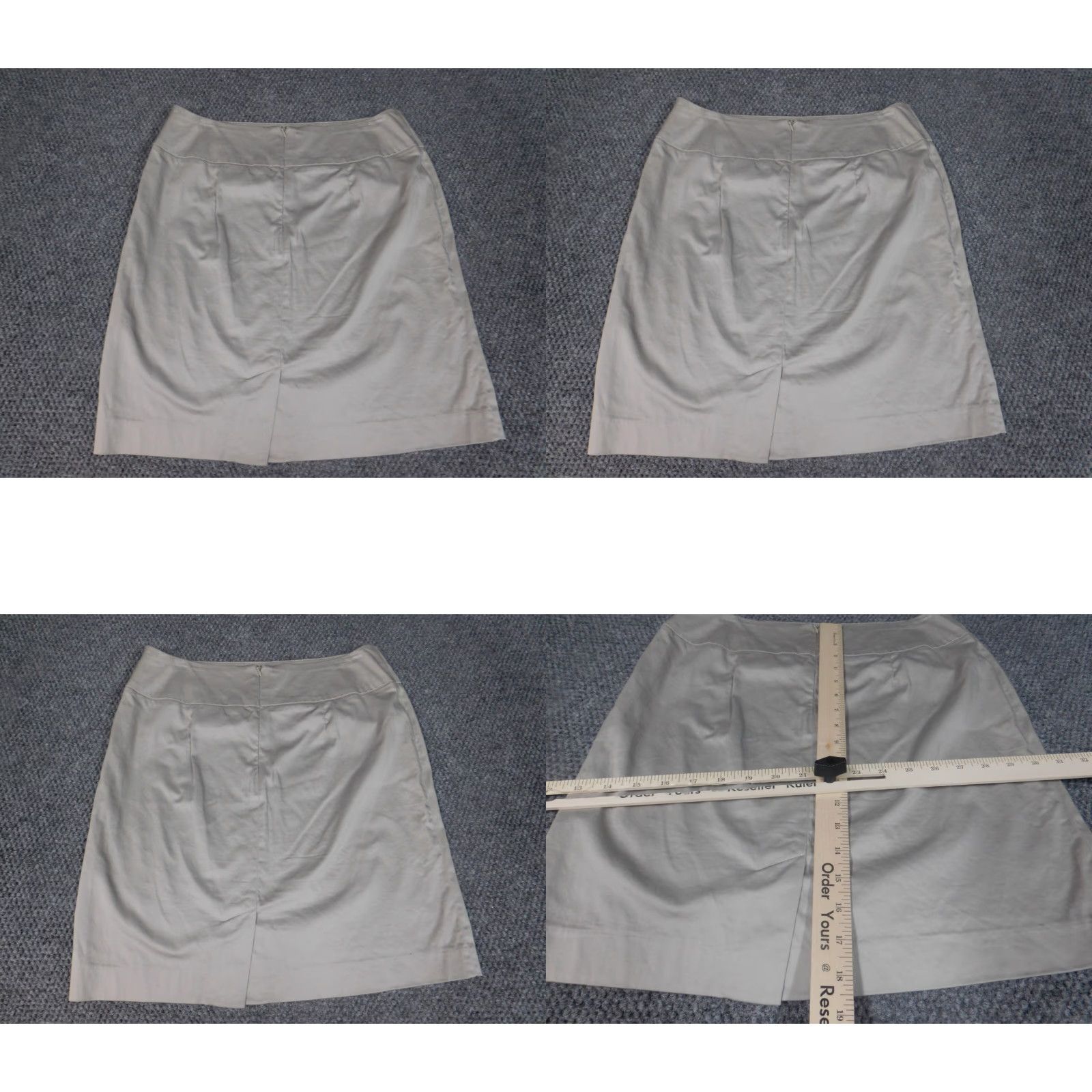 Sandro Sandro Womens Skirt 4 Gray Zip A-Line Knee Length Cotton Knit Zipper Lined Regular Midi? Size 27" / US 4 / IT 40 - 8 Thumbnail