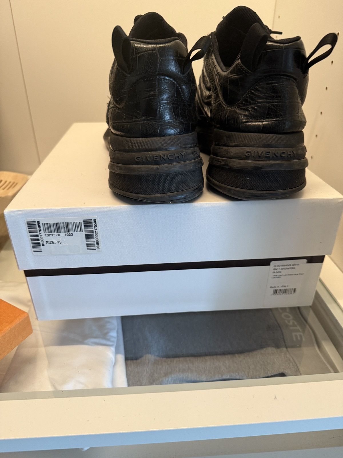 Givenchy Givenchy giv 1 croc effect leather sneaker Size US 11 / EU 44 - 18 Thumbnail
