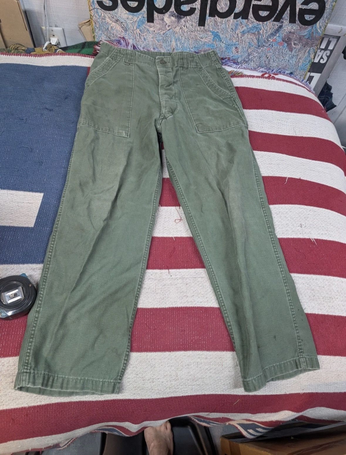 Other True Vintage 40s WWll Military US Army Trousers Mens 28x28 Size US 28 / EU 44 - 1 Thumbnail