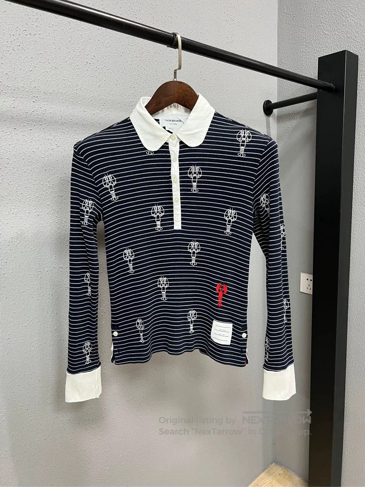 Thom Browne thom browne lobster striped polo shirt. Size US M / EU 48-50 / 2 - 1 Thumbnail