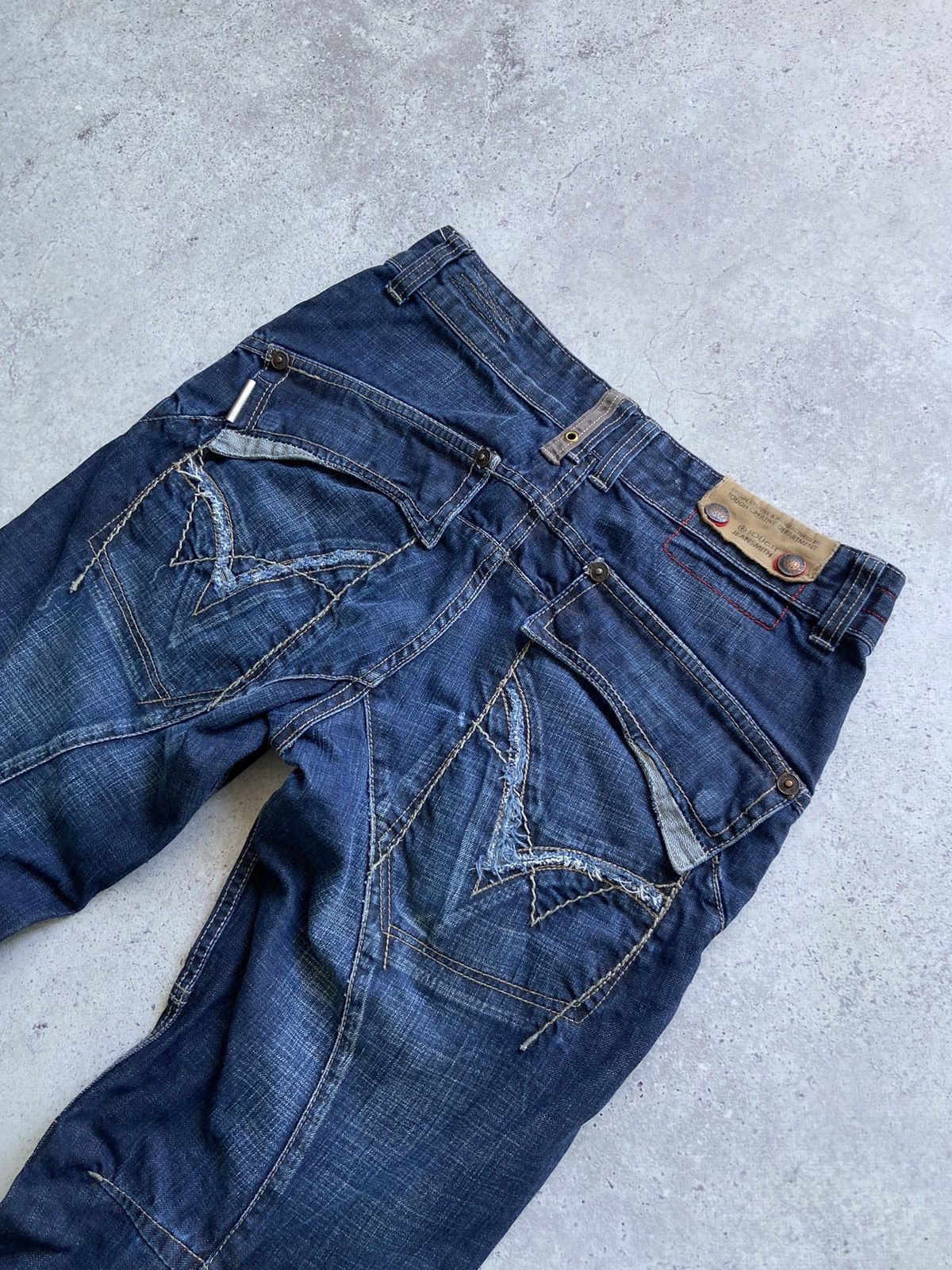 Japanese Brand Tough Jeansmith Japanese Distressed Denim Jeans Size US 34 / EU 50 - 9 Thumbnail