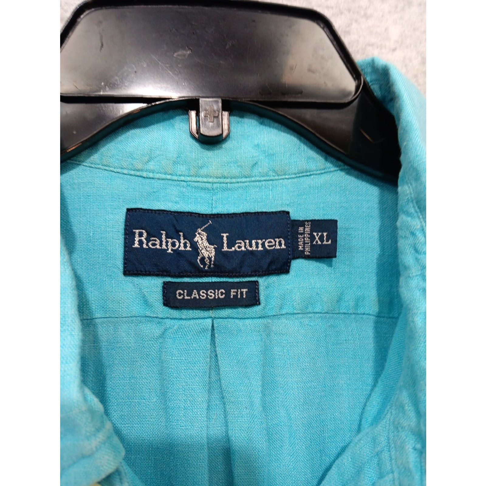 Polo Ralph Lauren Polo Ralph Lauren Shirt Men XL 100% Linen Blue Short Sleeve Pink Pony Logo Button-Up Size US XL / EU 56 / 4 - 4 Thumbnail
