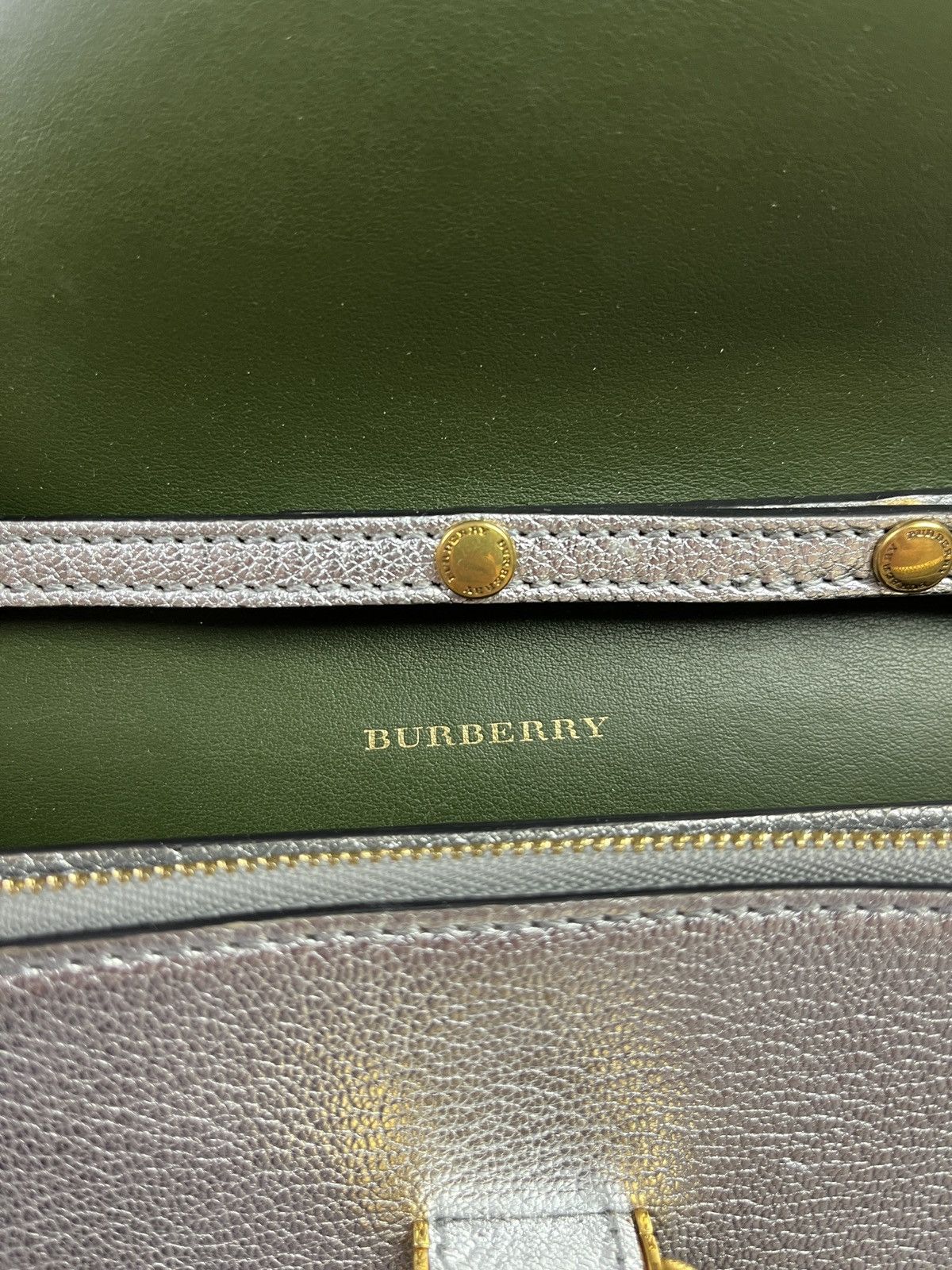 Burberry Metallic Silver D-Ring Leather Chain Small Shoulder Bag Size ONE SIZE - 14 Thumbnail