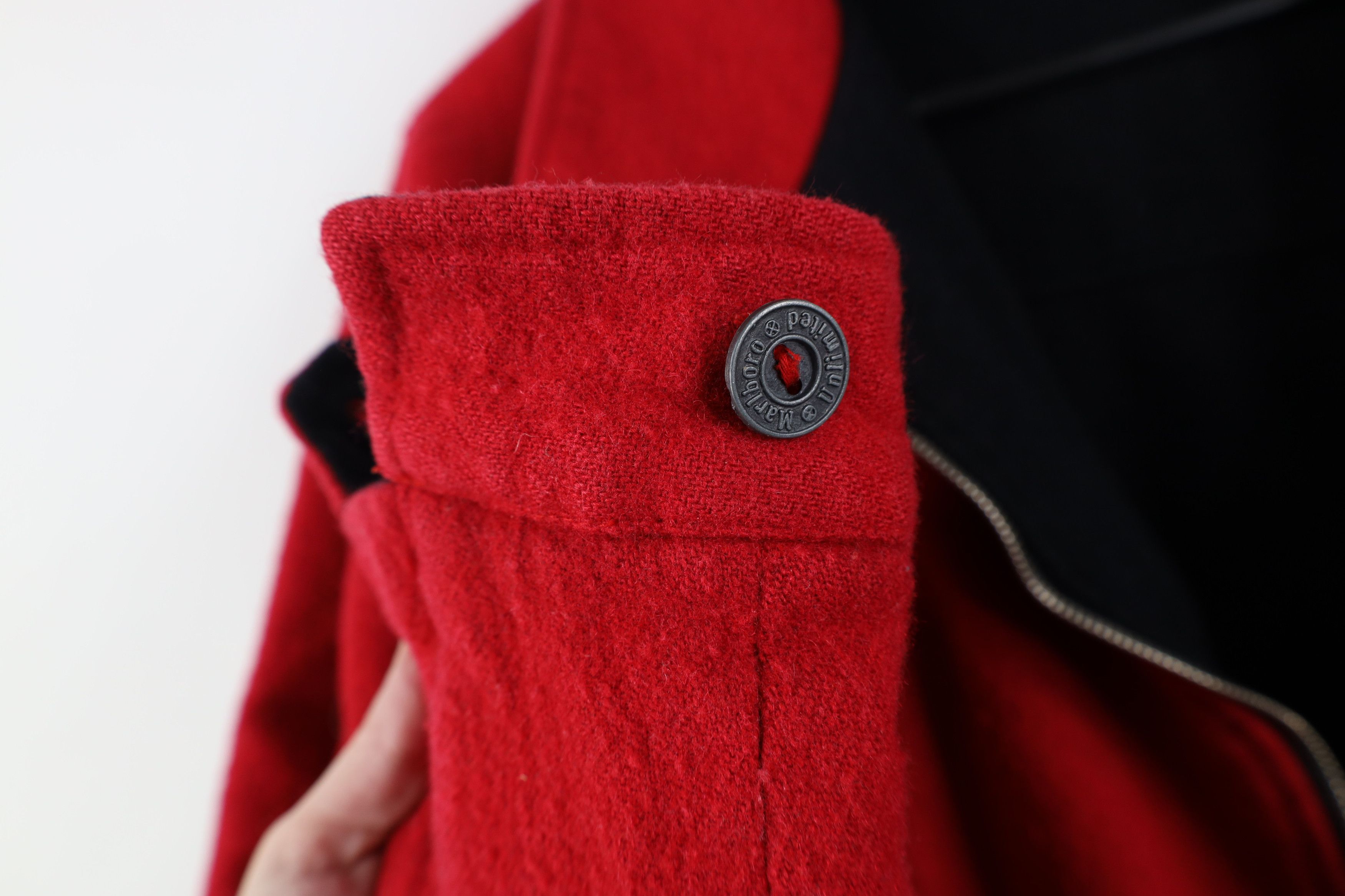 Marlboro AS IS Vintage 90s Marlboro Reversible Wool Bomber Jacket Size US M / EU 48-50 / 2 - 7 Thumbnail