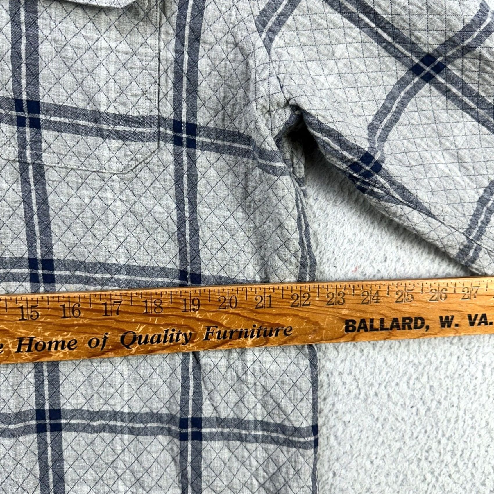 Southern Tide Southern Tide Shacket Flannel Men Large Gray Plaid Quilted Button Up Shacket Size US L / EU 52-54 / 3 - 6 Thumbnail