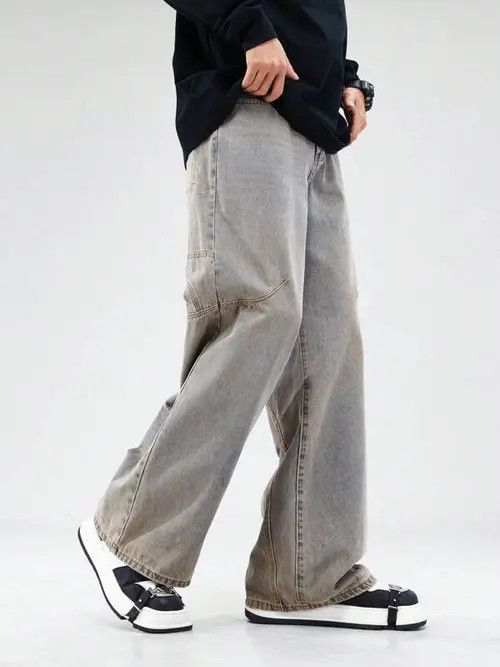 Jean × Vintage Washed Y2k Denim Jeans Loose fit Baggy Size US 32 / EU 48 - 3 Thumbnail
