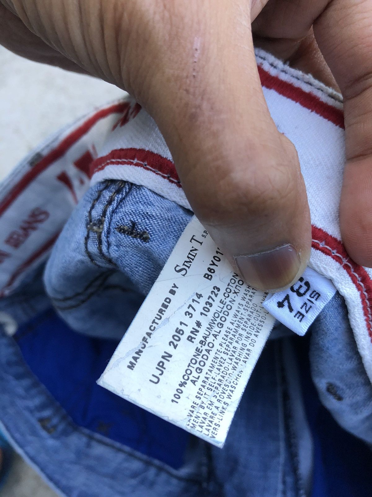 Armani × Giorgio Armani VINTAGE RECONSTRUCTED ARMANI JEANS Size US 34 / EU 50 - 3 Thumbnail