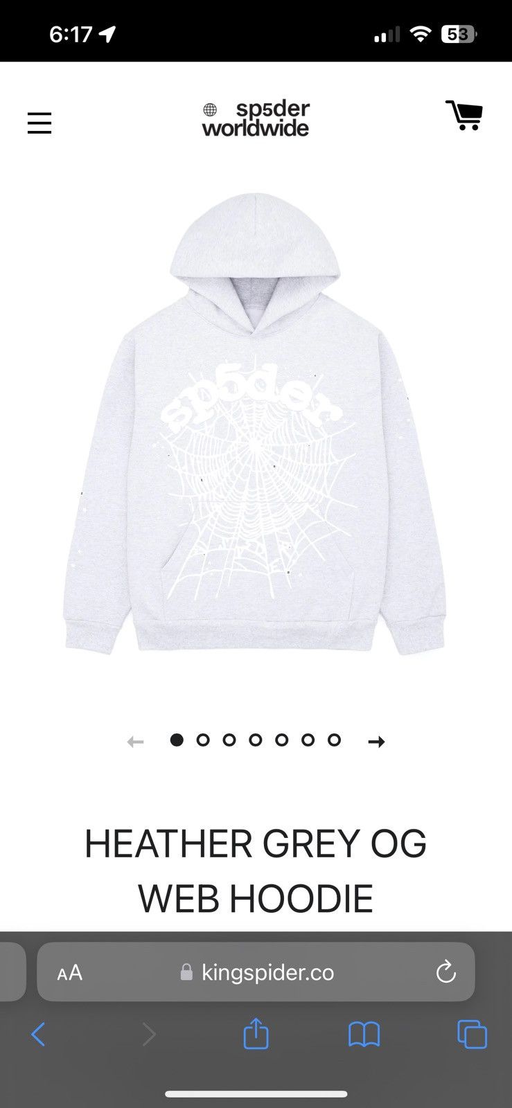 HEATHER GREY OG WEB HOODIE