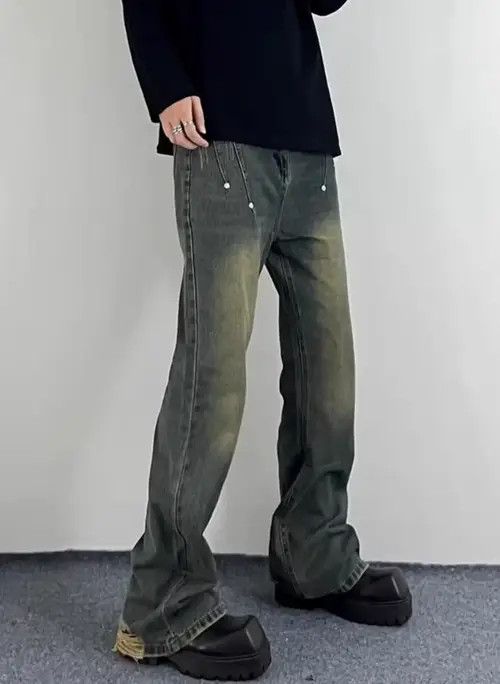 VIBE Vintage street hip hop Y2K studded baggy jeans Size US 32 / EU 48 - 6 Thumbnail