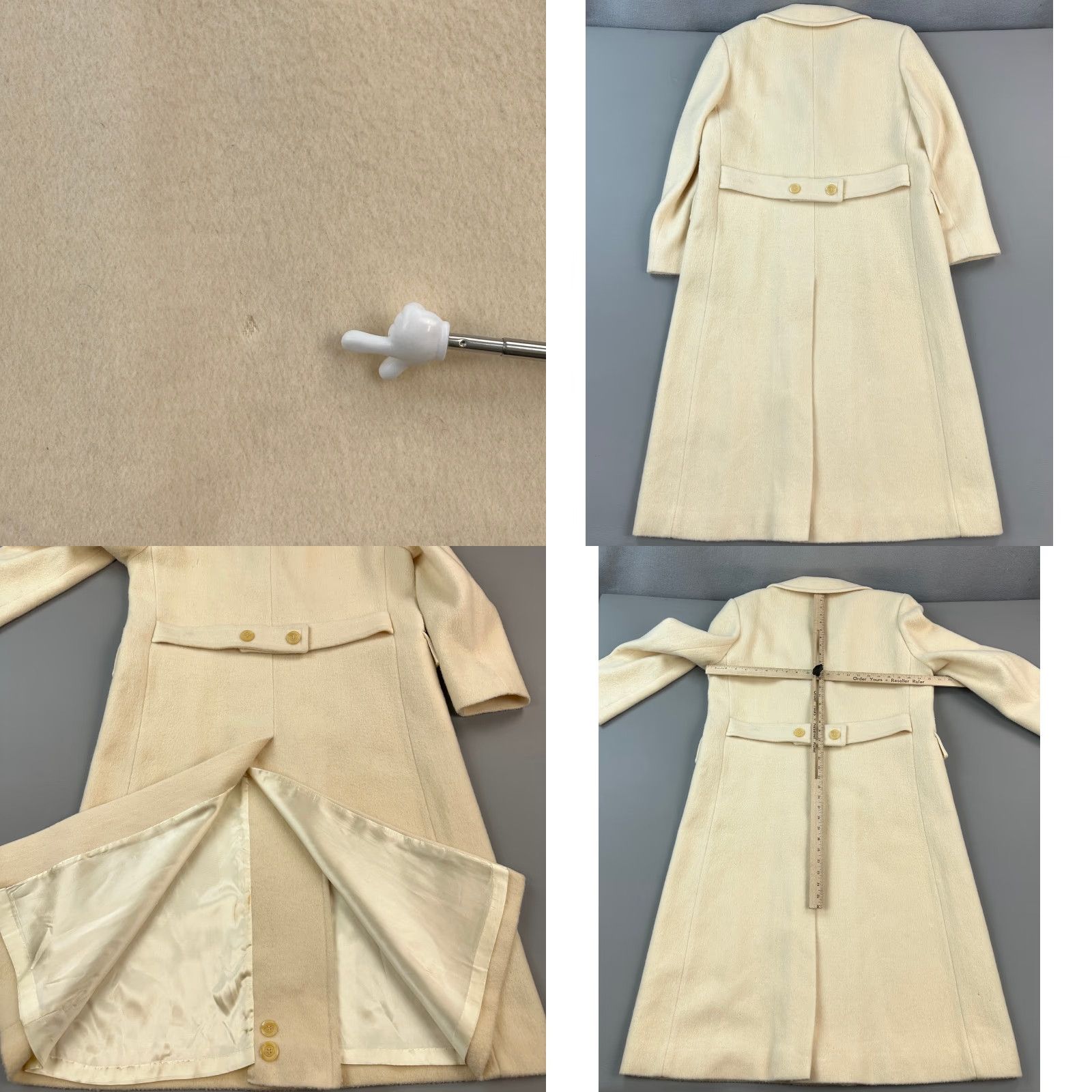 Pendleton VINTAGE Pendleton Coat Women's 16 Ivory Wool Long Double Breasted USA 50s 60s Size XXL / US 16-18 / IT 52-54 - 9 Thumbnail