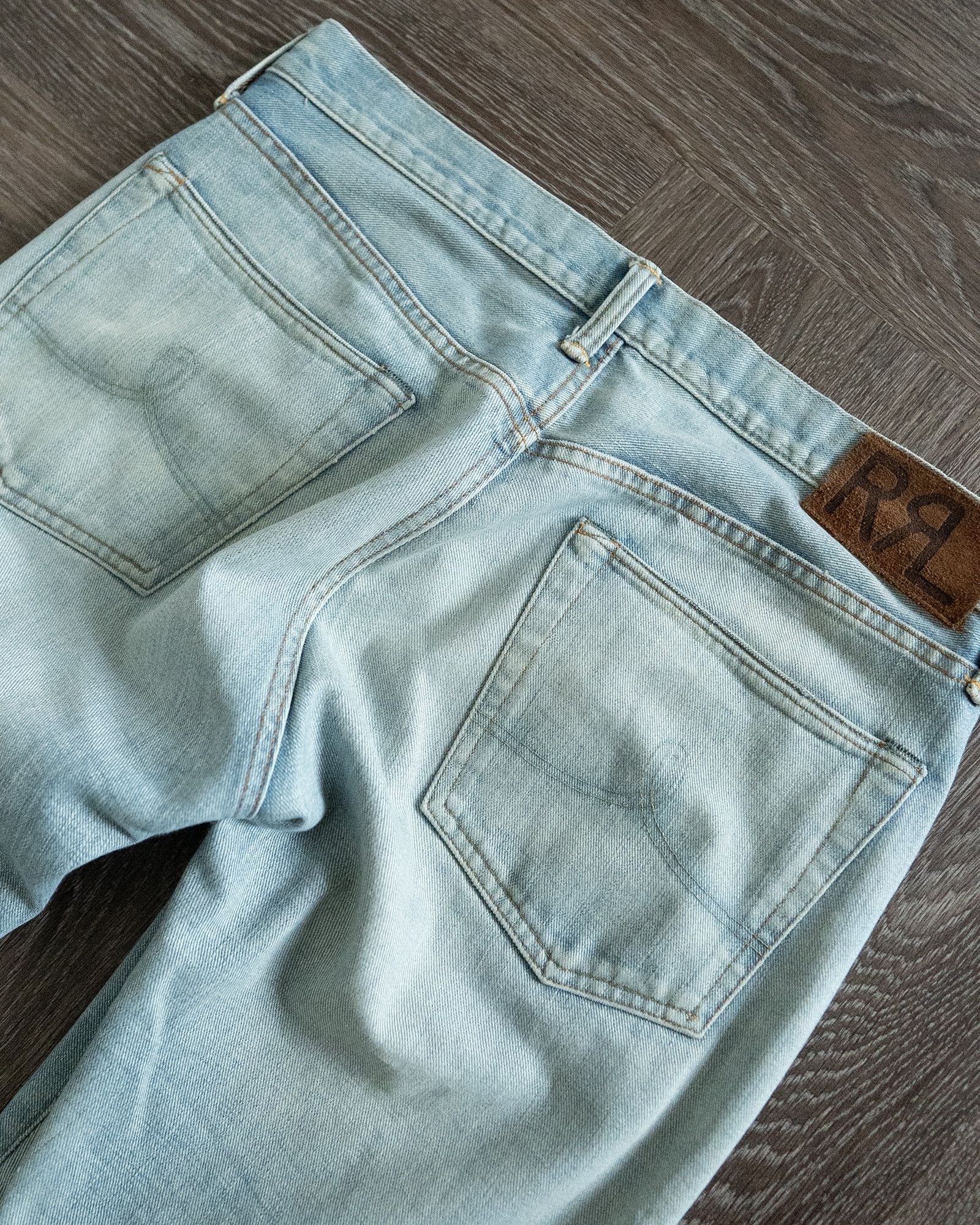 RRL Ralph Lauren Camden Washed Selvedge Denim – Straight Fit Size US 34 / EU 50 - 19 Thumbnail