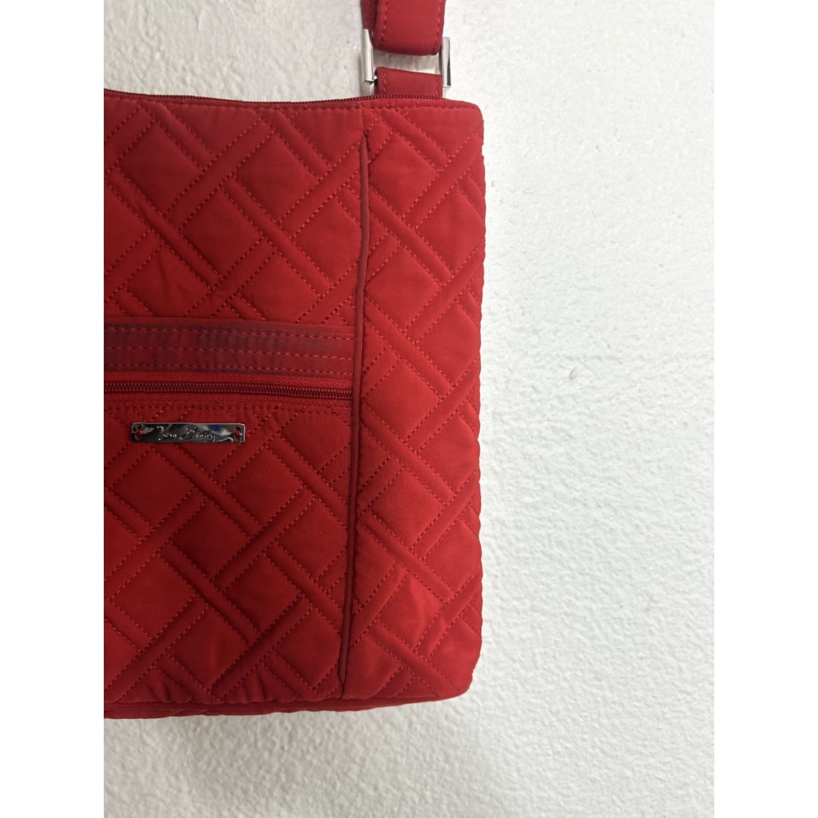 Vera Bradley Vera Bradley Crossbody Bag Medium Hipster Microfiber Red Womens Retired Pattern 10x11 Size ONE SIZE - 6 Thumbnail