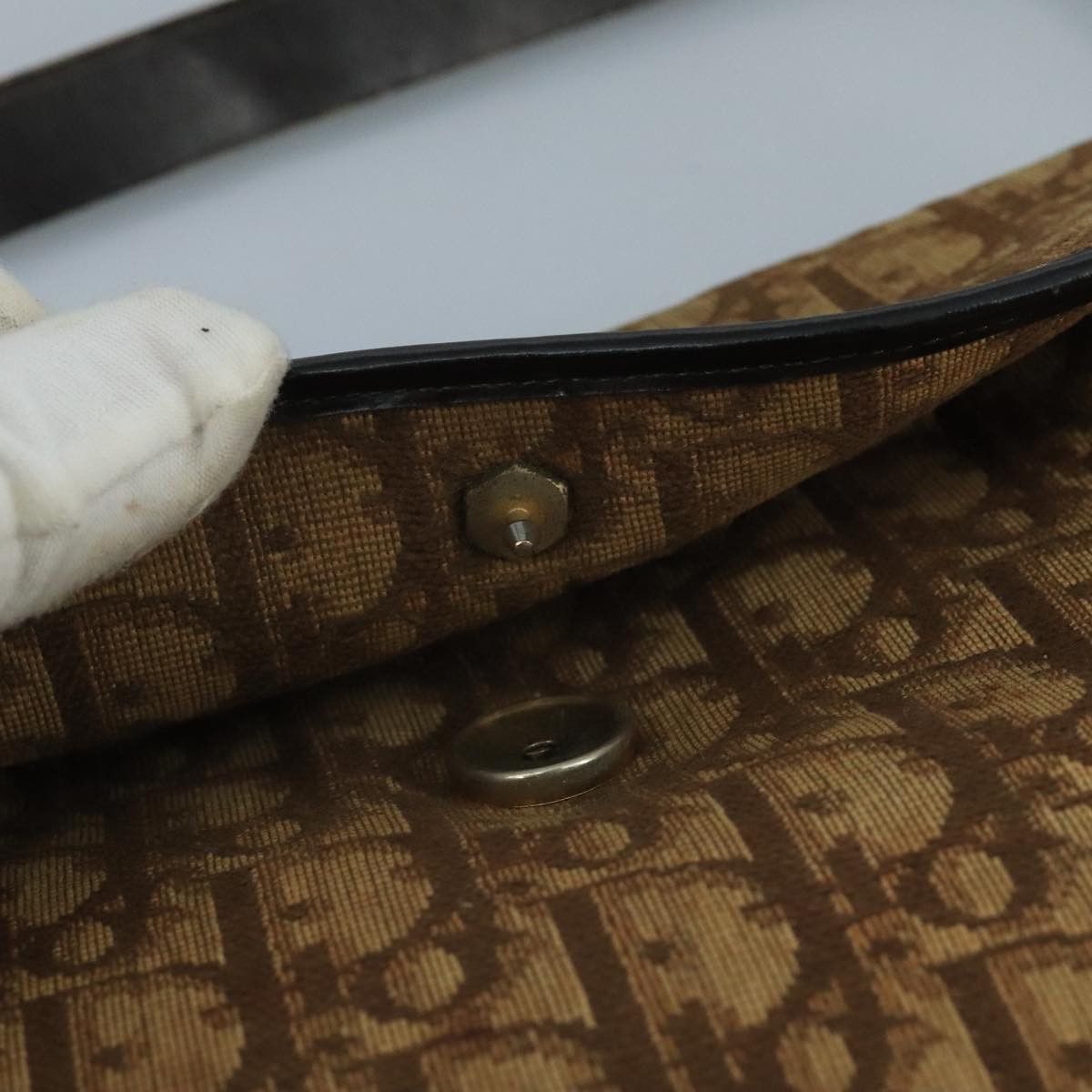 Dior DIOR Trotter Canvas Shoulder Bag Brown Size ONE SIZE - 14 Thumbnail