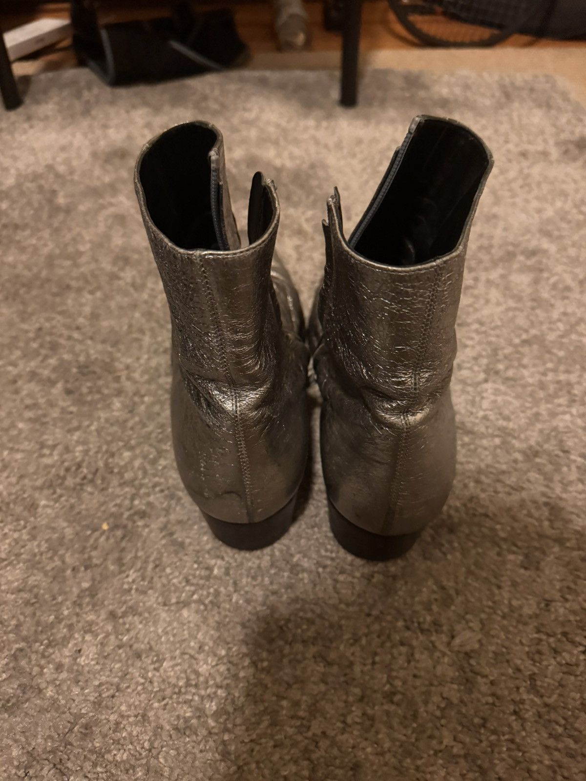 Saint Laurent Paris Saint Laurent Silver Boots Size US 10 / EU 43 - 4 Thumbnail