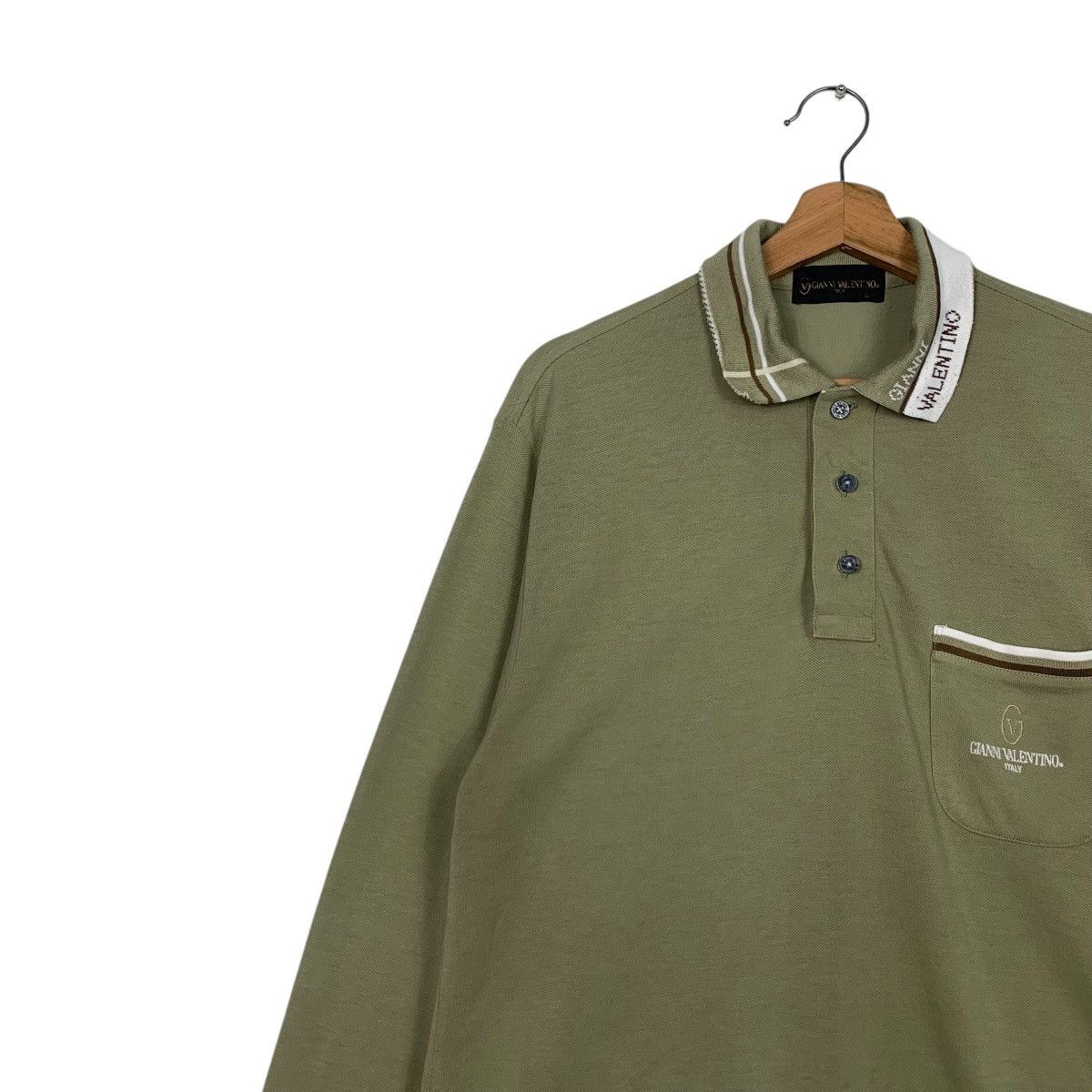 Gianni Valentino 90’s GIANNI VALENTINO Classic Long Sleeve Polos #2607-C117 Size US L / EU 52-54 / 3 - 6 Thumbnail