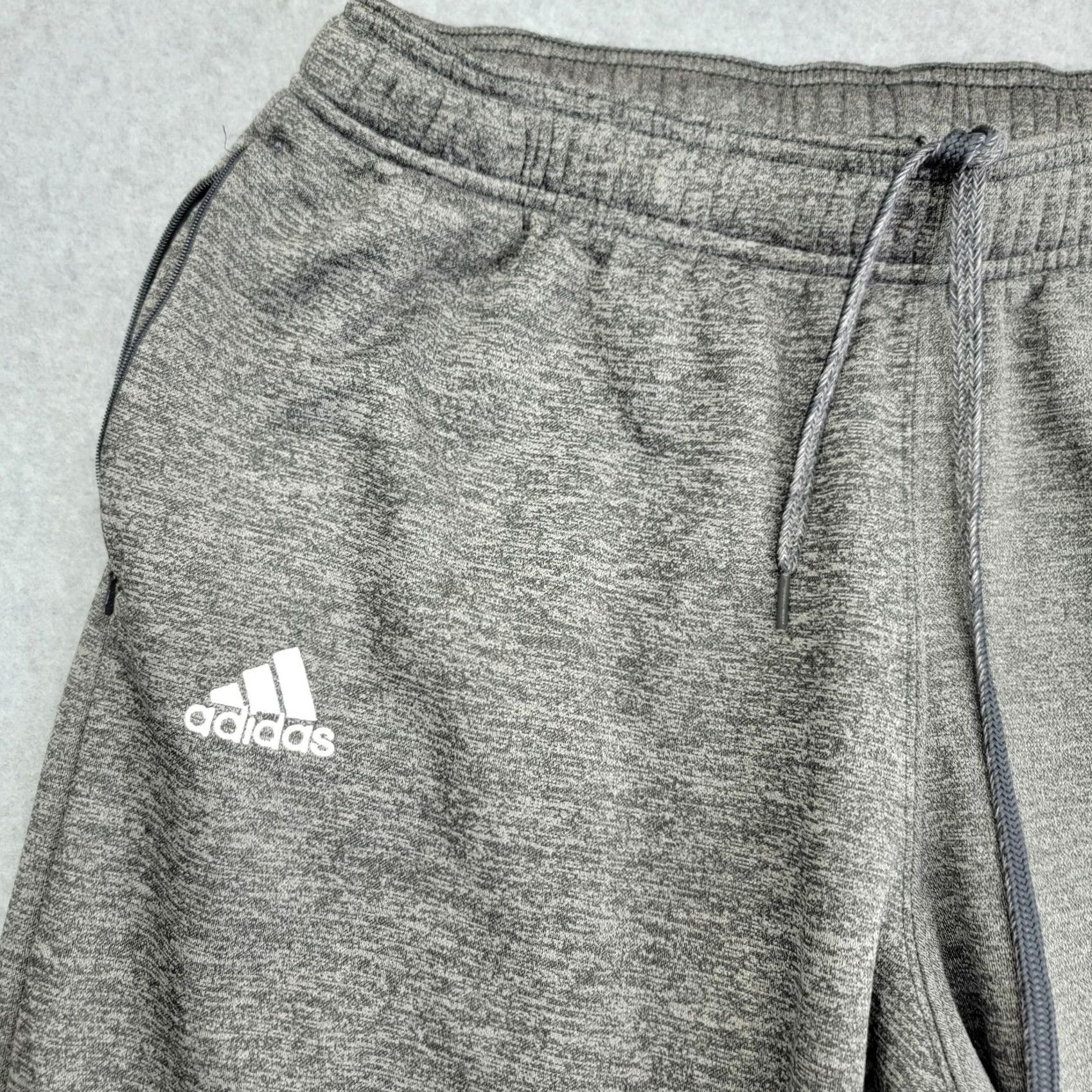 Adidas Adidas Pants Mens Large Gray Climawarm Fleece Lined Zip Pocket Athletic AH6273 Size US 33 - 2 Thumbnail