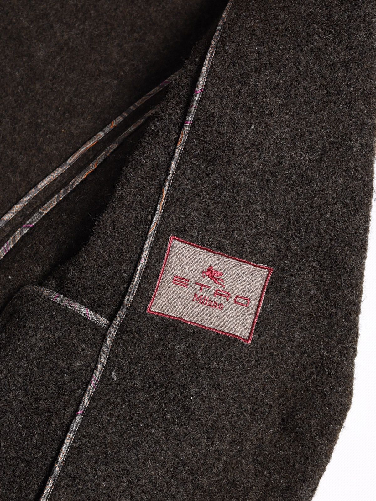 Etro Etro Milano Lana Wool Long Coat Brown Khaki Olive Jacket Size US M / EU 48-50 / 2 - 11 Thumbnail
