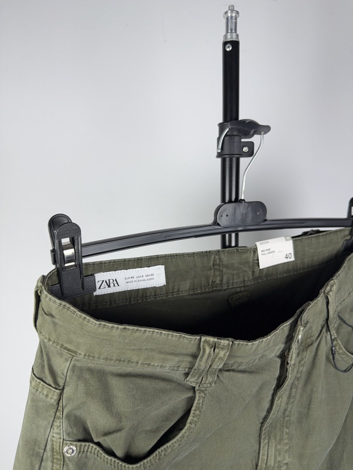 Japanese Brand Military Y2K Japanese style ZARA Olive Utility Cargo Pants Size 30" / US 8 / IT 44 - 6 Thumbnail