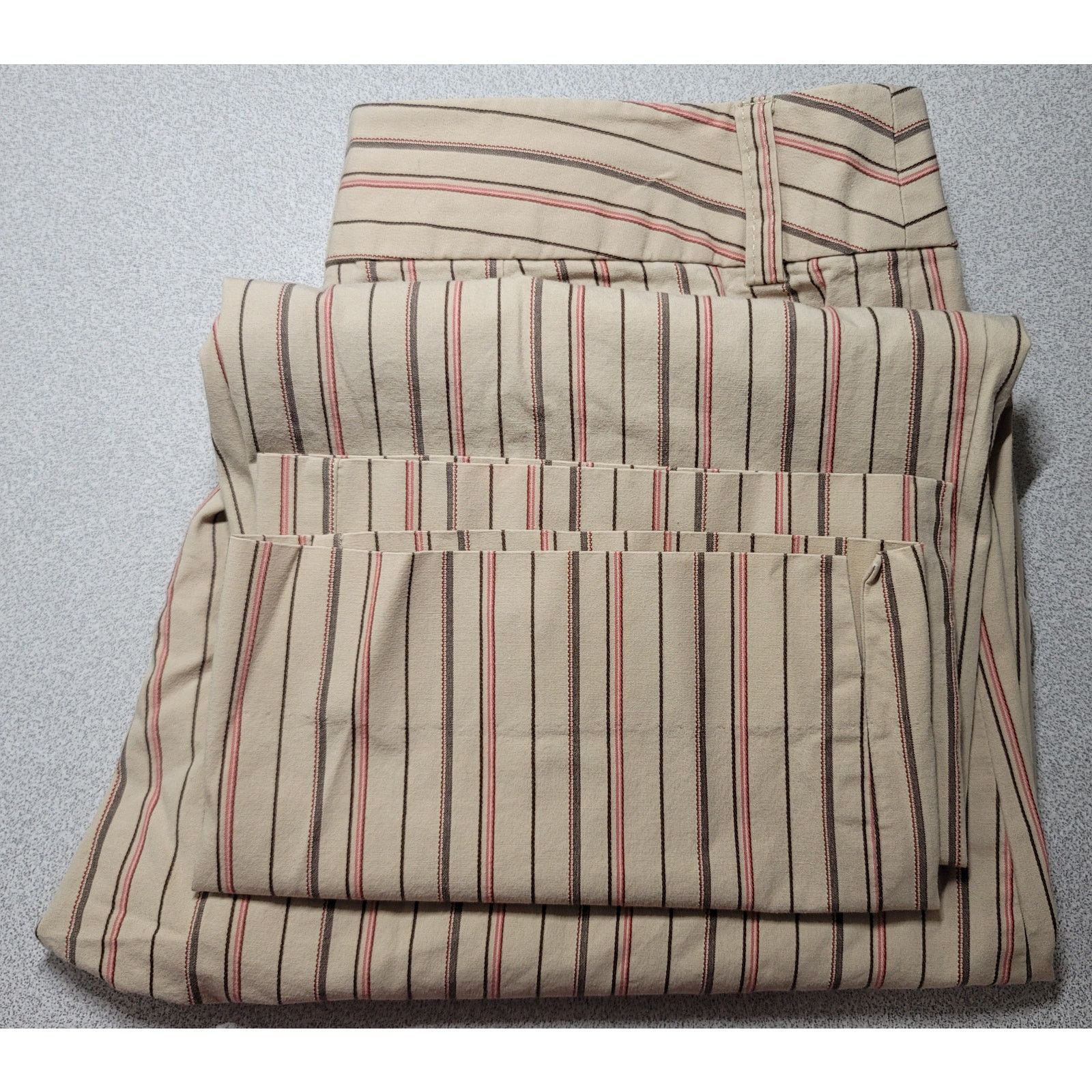 Other Villager Liz Claiborne Tan Brown Red Striped Cropped Pants 8 Size 30" / US 8 / IT 44 - 7 Thumbnail