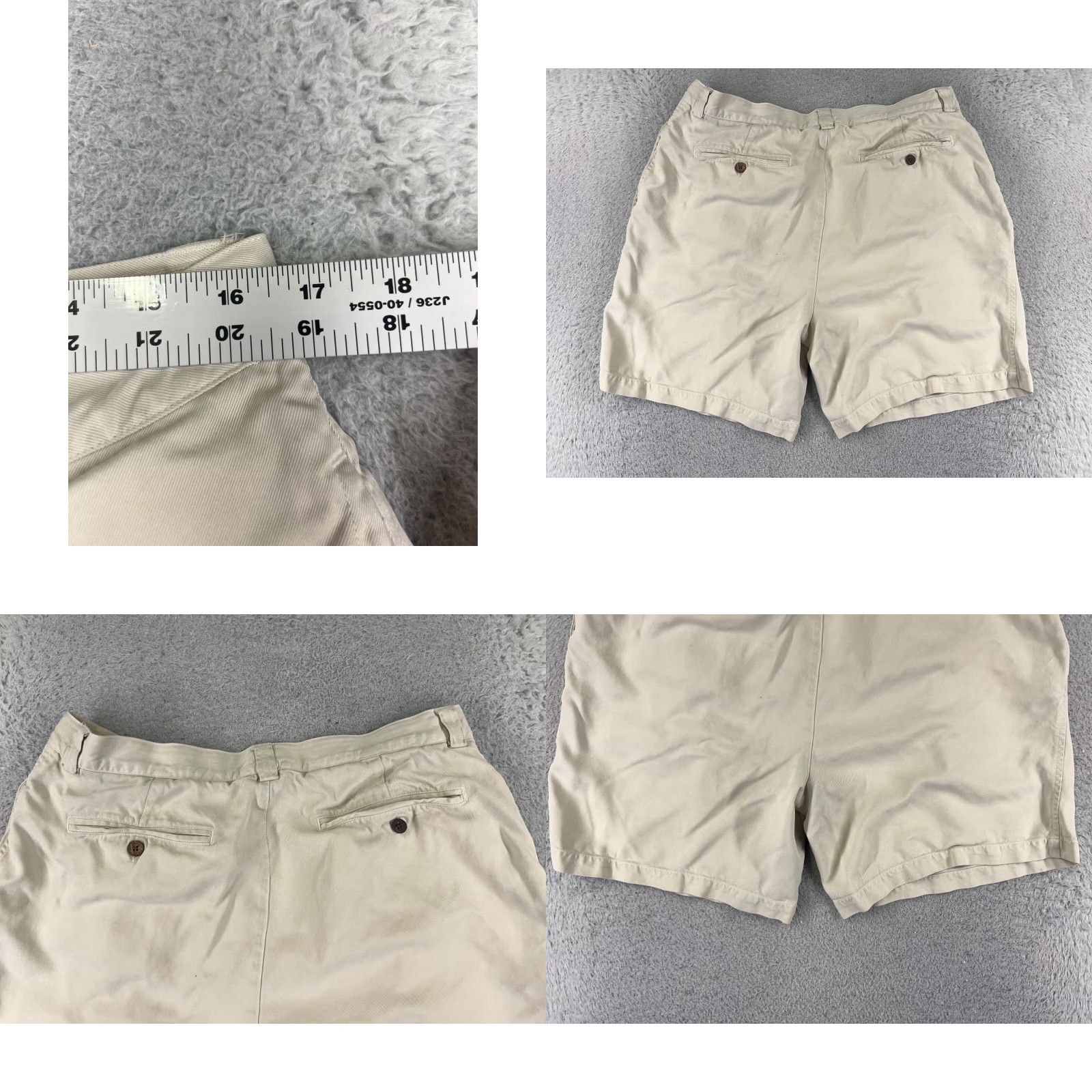 Tommy Bahama Tommy Bahama Shorts Men 36 Beige Silk Cotton Blend Bermuda Pleated 36x8 Mens Size US 36 / EU 52 - 9 Thumbnail