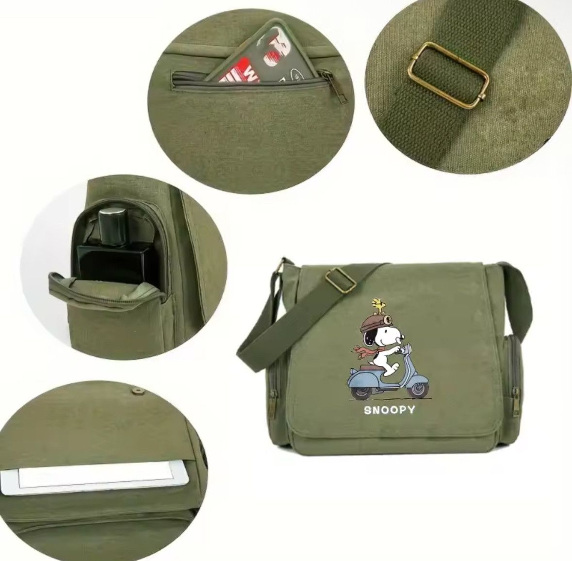 Other Work School Peanut Snoopy Shoulder Bag Large Messenger Bag Size ONE SIZE - 4 Thumbnail