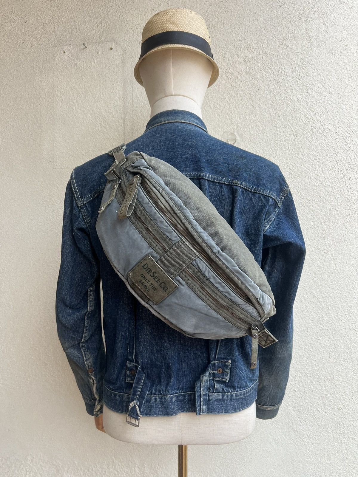 Diesel Vintage Diesel Only The Brave Fade Waxed Distress Bag Size ONE SIZE - 1 Thumbnail
