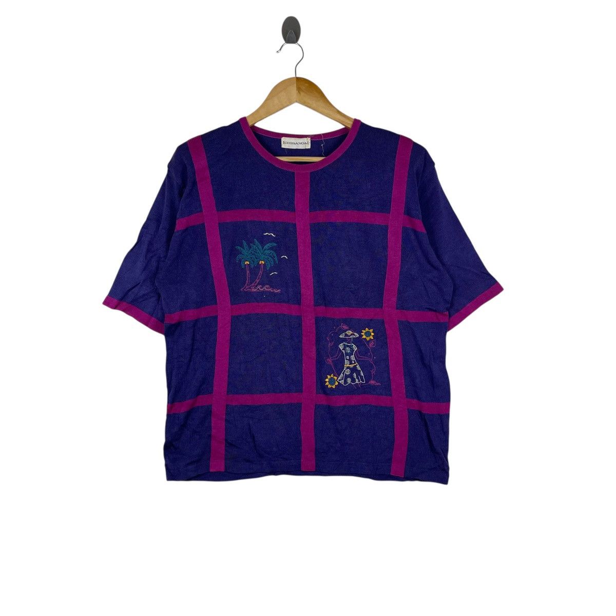 Vintage Vintage Ichibangai Knitwear Shirt Size US L / EU 52-54 / 3 - 1 Thumbnail